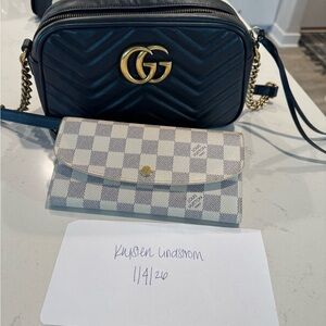 Gucci Black Leather Crossbody Bag with Gold Accents